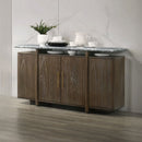 Dillon - Server With Marble Top - Natural / Walnut