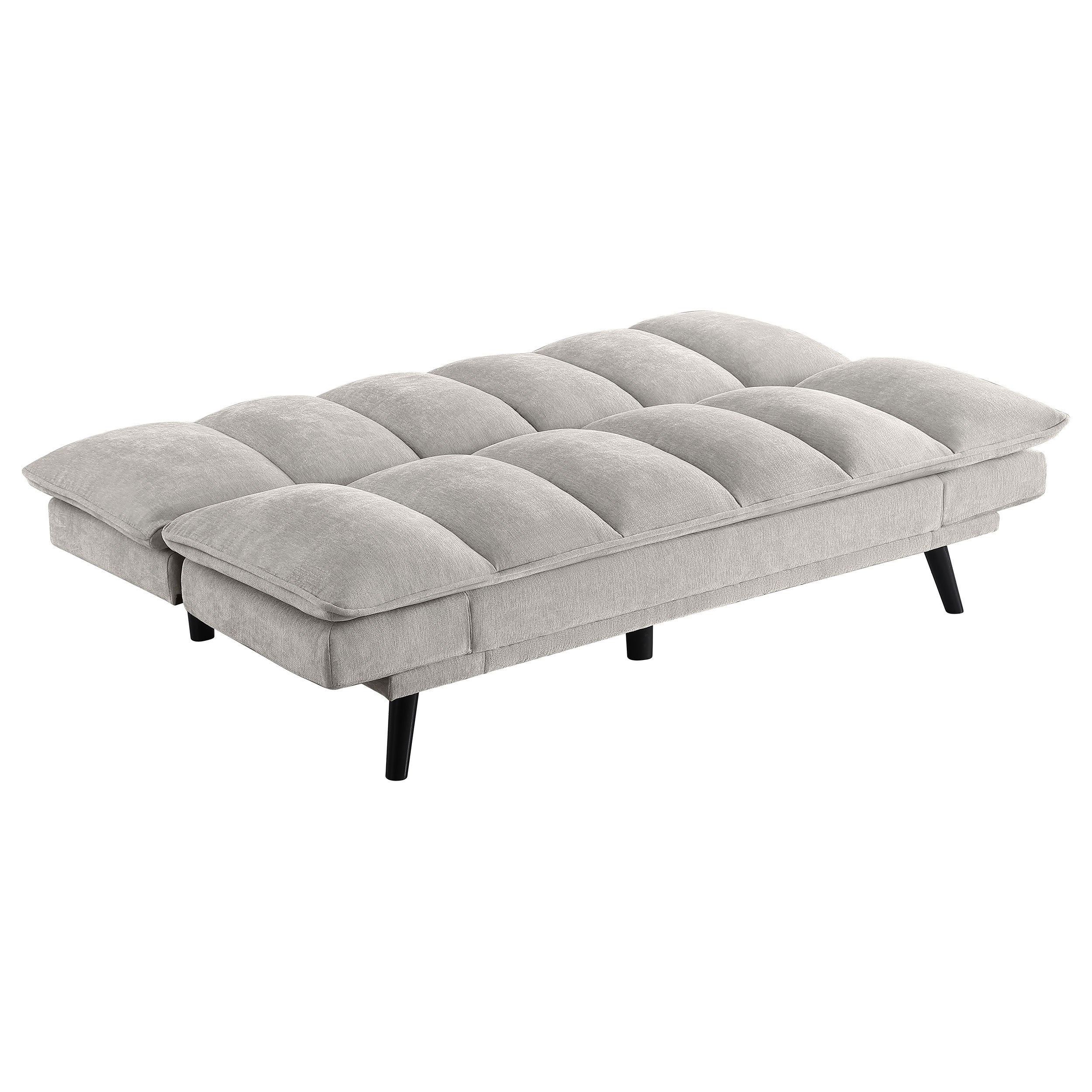 Laredo Upholstered Tufted Convertible Sofa Bed Light Grey — view 6