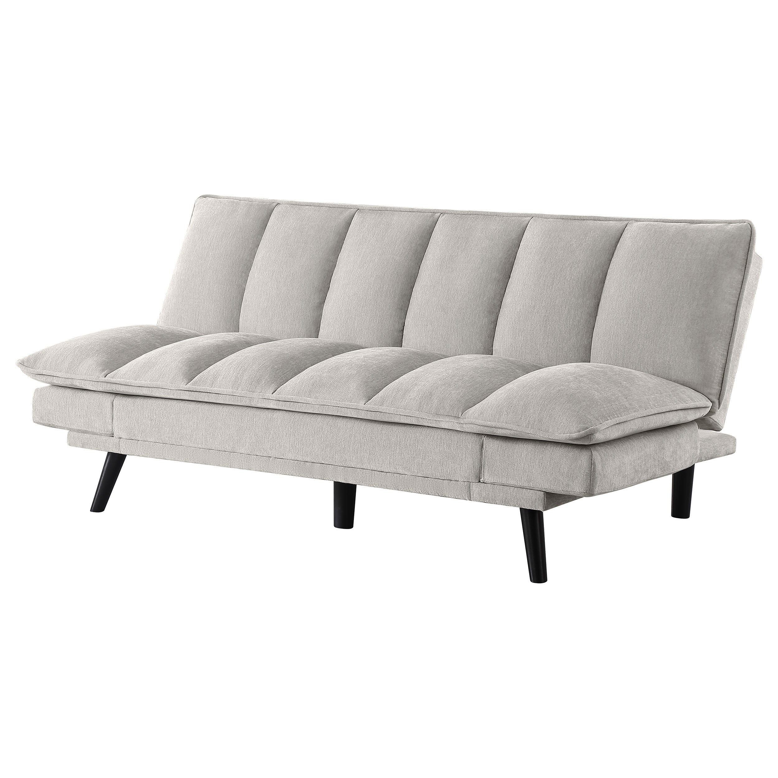 Laredo Upholstered Tufted Convertible Sofa Bed Light Grey — view 8
