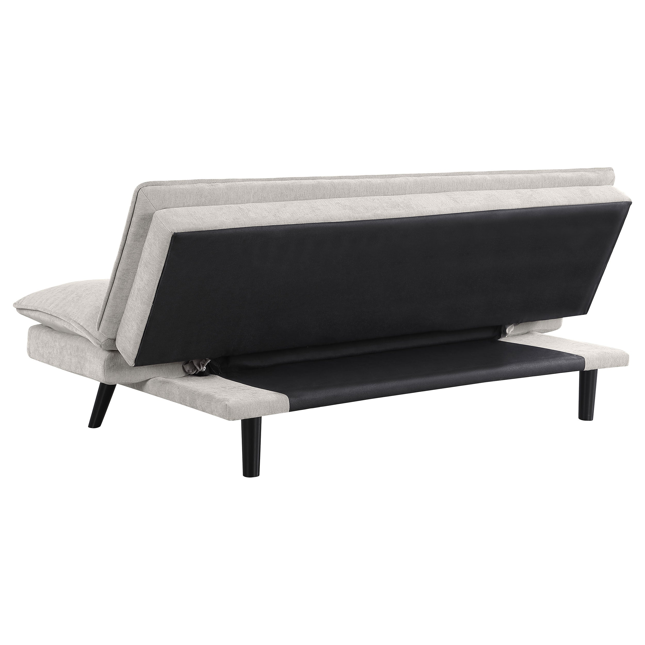 Laredo Upholstered Tufted Convertible Sofa Bed Light Grey — view 10