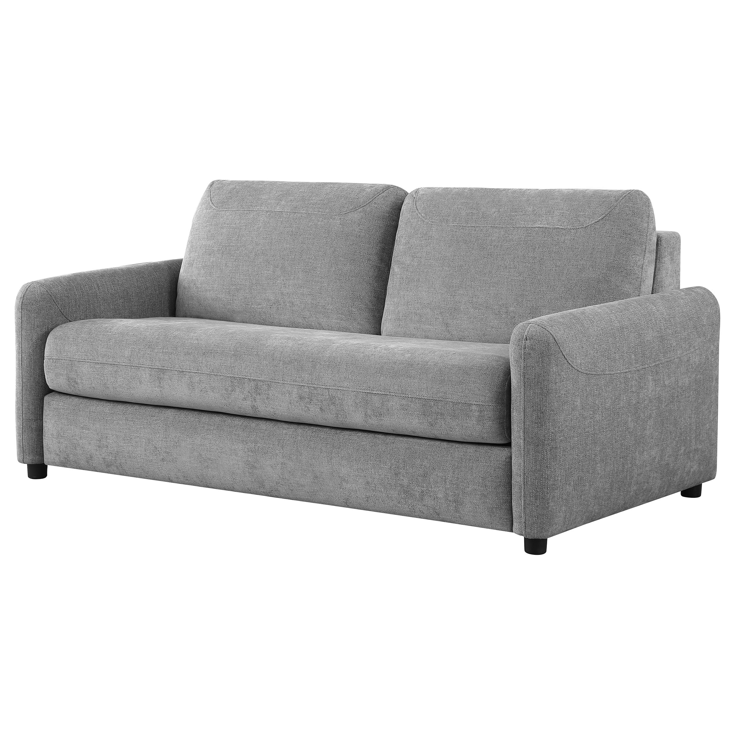 Rylie Upholstered Sofa Sleeper with Queen Mattress Grey — view 6