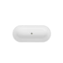 Freestanding Bathtub, Modern & Contemporary Design Soaking Tub With Brushed Nickel Pop-Up Drain And Minimalist Design Overflow