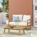 Outdoor Furniture With Coffee Table, Patio Conversation Set Deep Seating With Soft Cushion