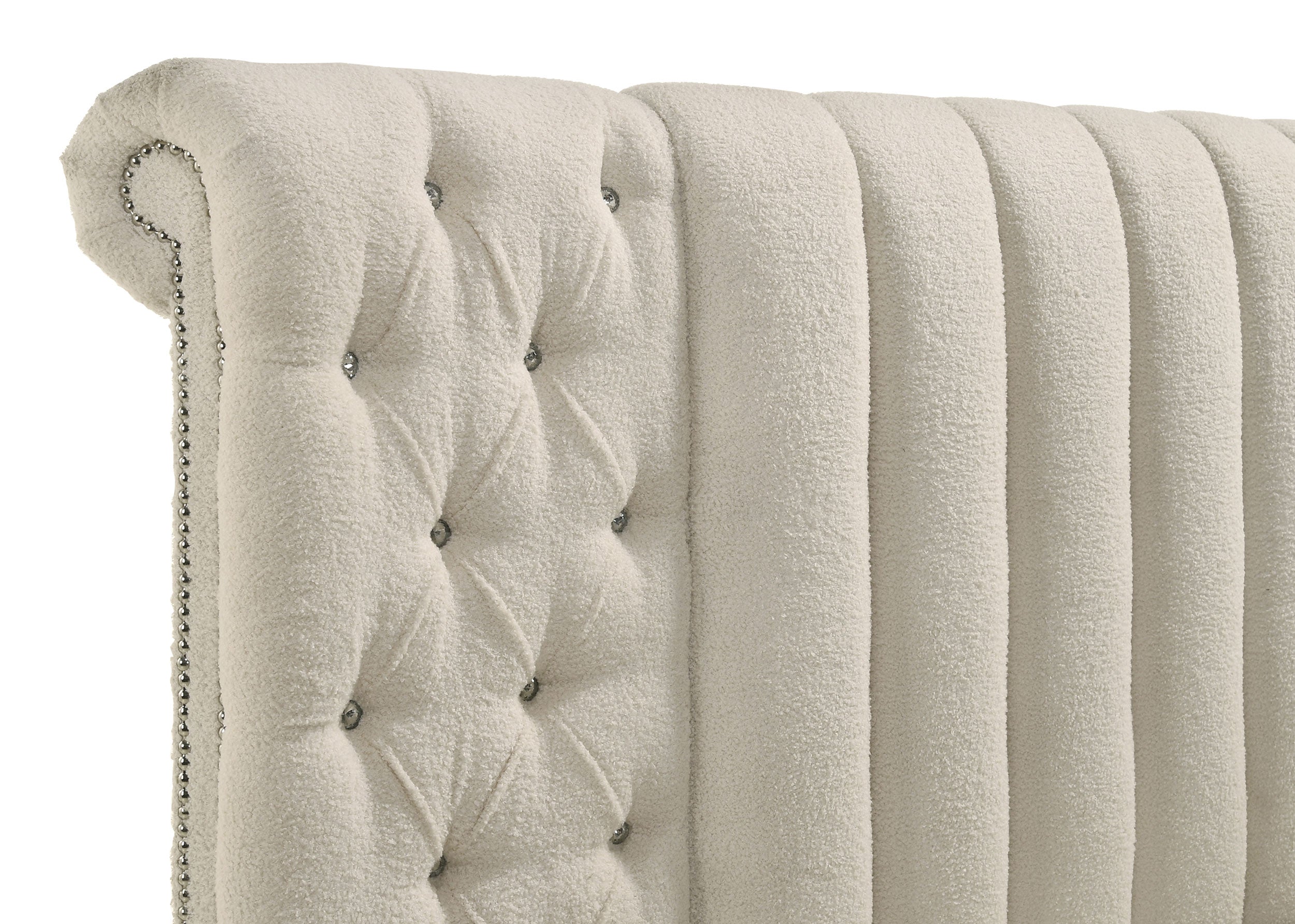 Sonya 4-piece Upholstered Queen Bedroom Set Ivory — view 5