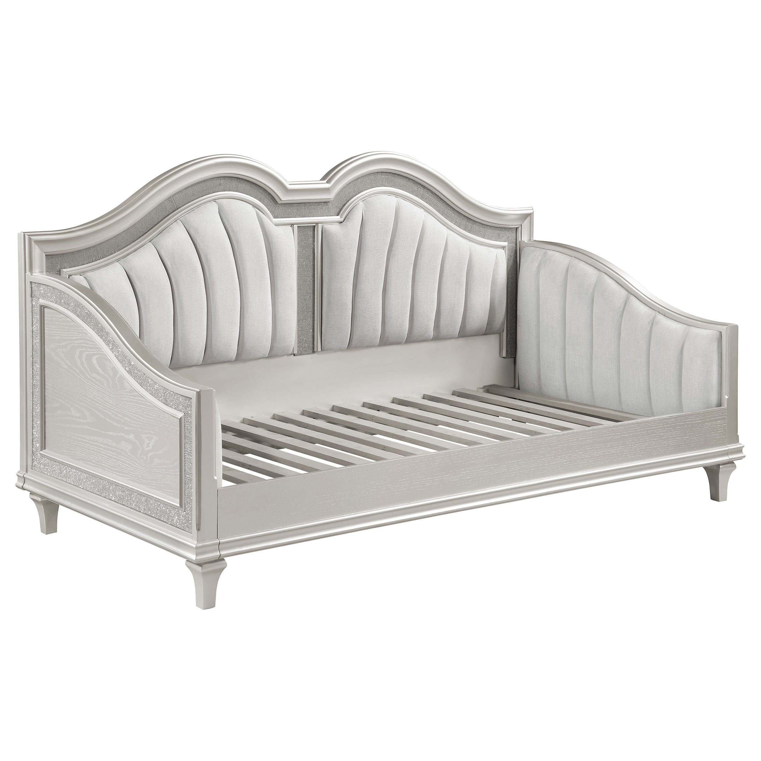Evangeline Upholstered Twin Daybed Silver Oak — view 1