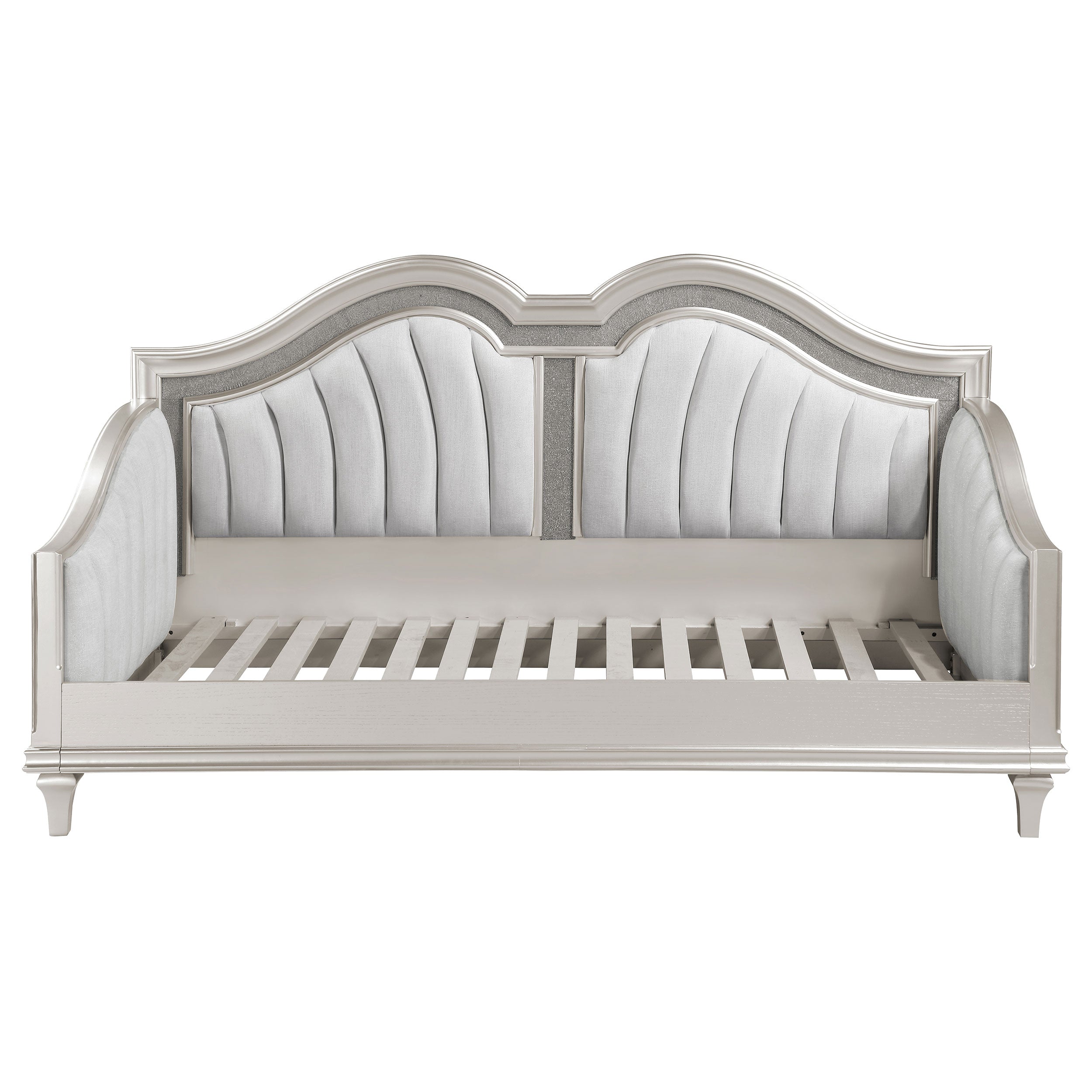 Evangeline Upholstered Twin Daybed Silver Oak — view 4