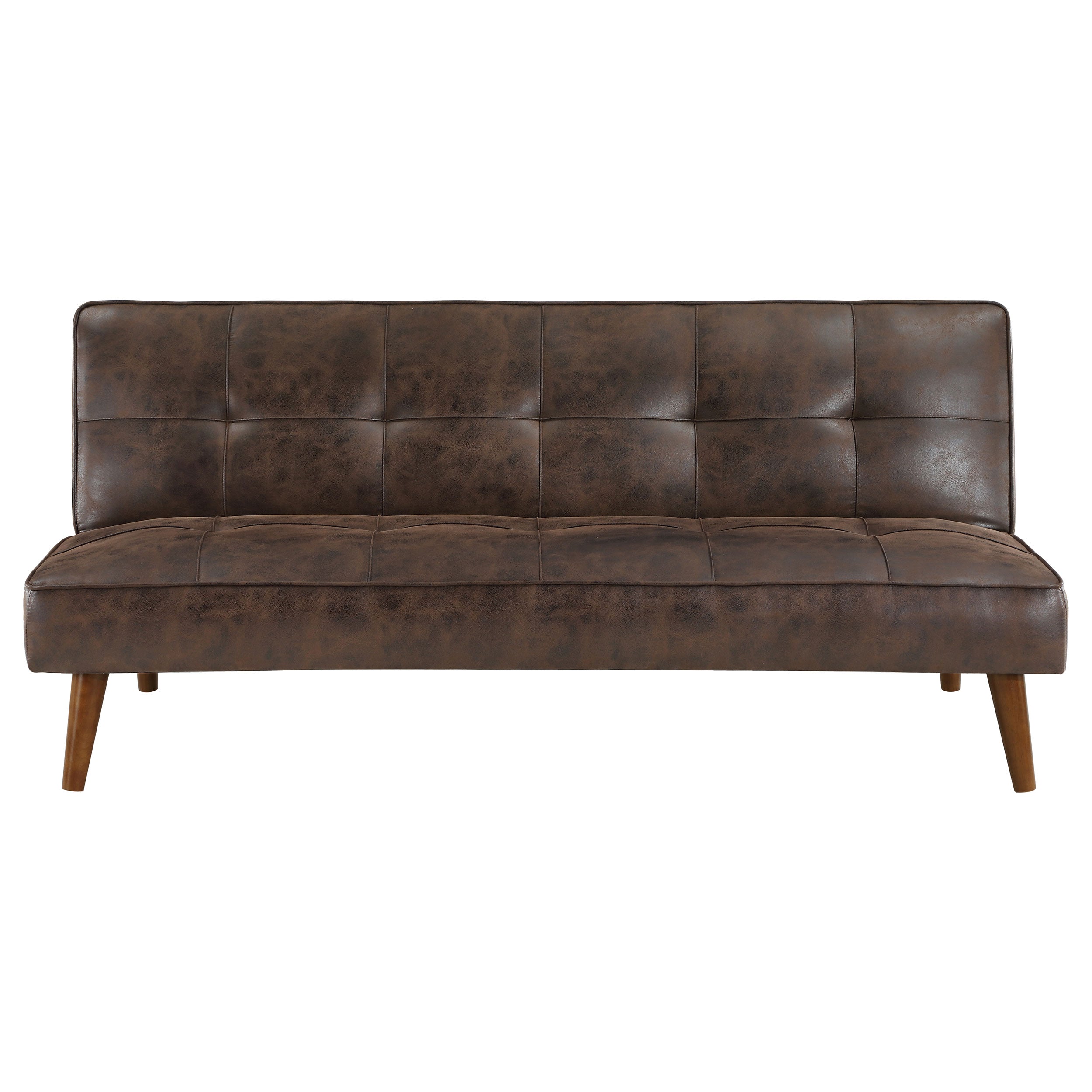 Jenson Upholstered Tufted Convertible Sofa Bed Dark Coffee — view 5