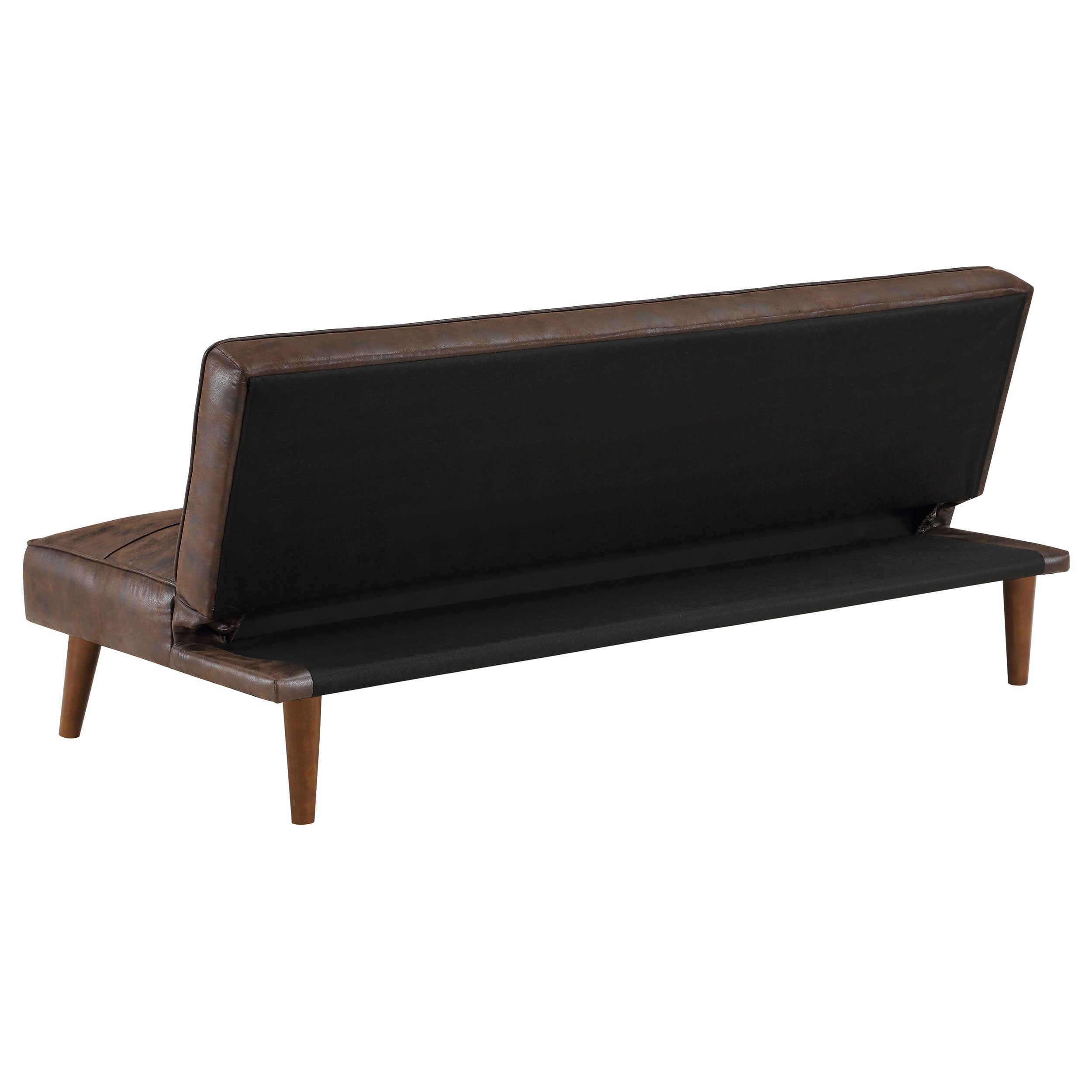 Jenson Upholstered Tufted Convertible Sofa Bed Dark Coffee — view 8