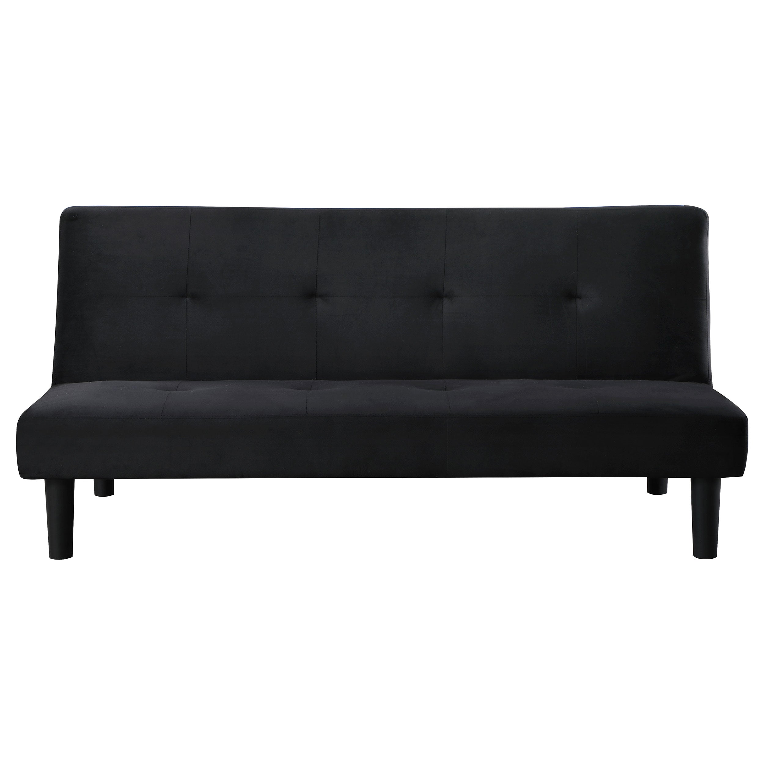 Stanford Upholstered Tufted Convertible Sofa Bed Black — view 5