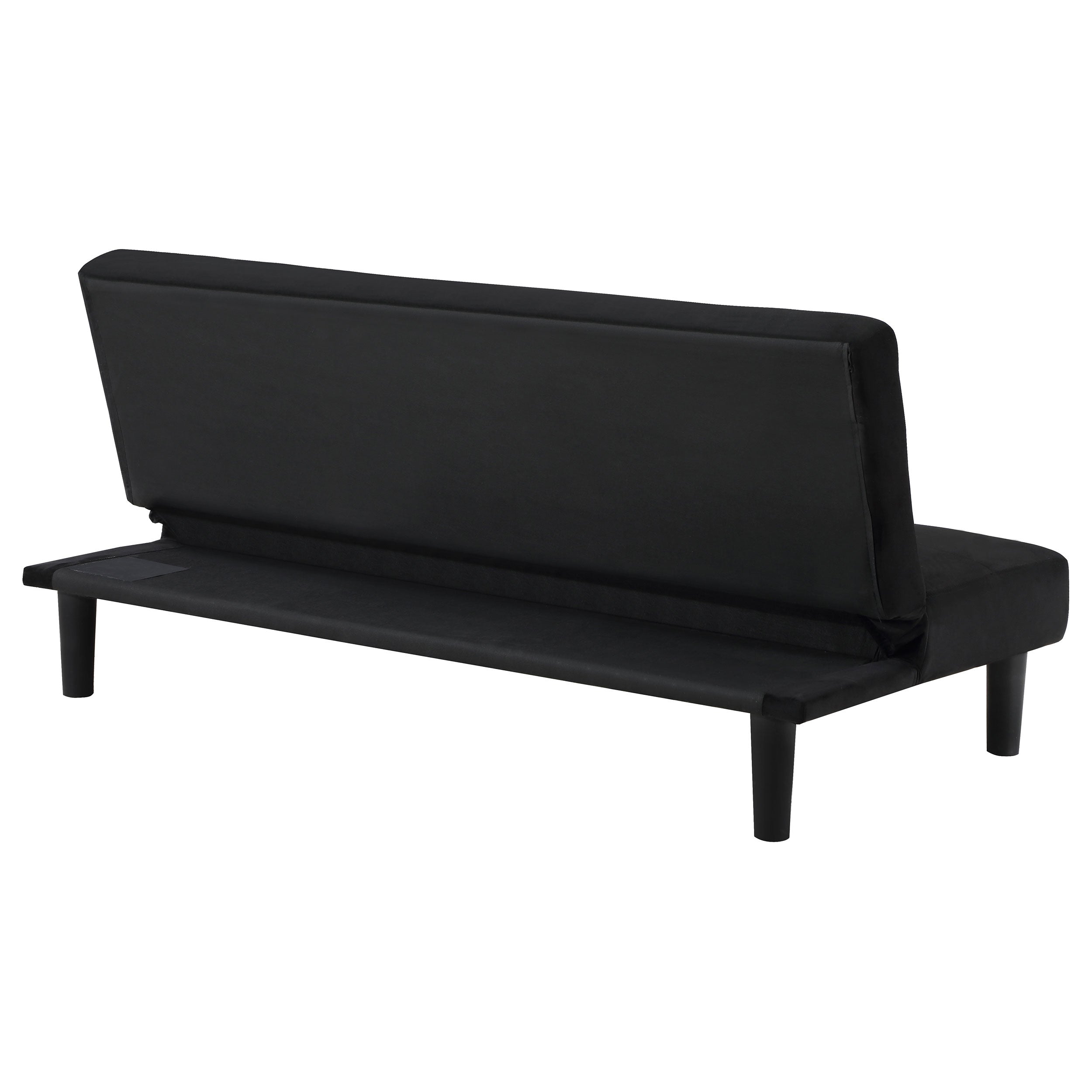 Stanford Upholstered Tufted Convertible Sofa Bed Black — view 9