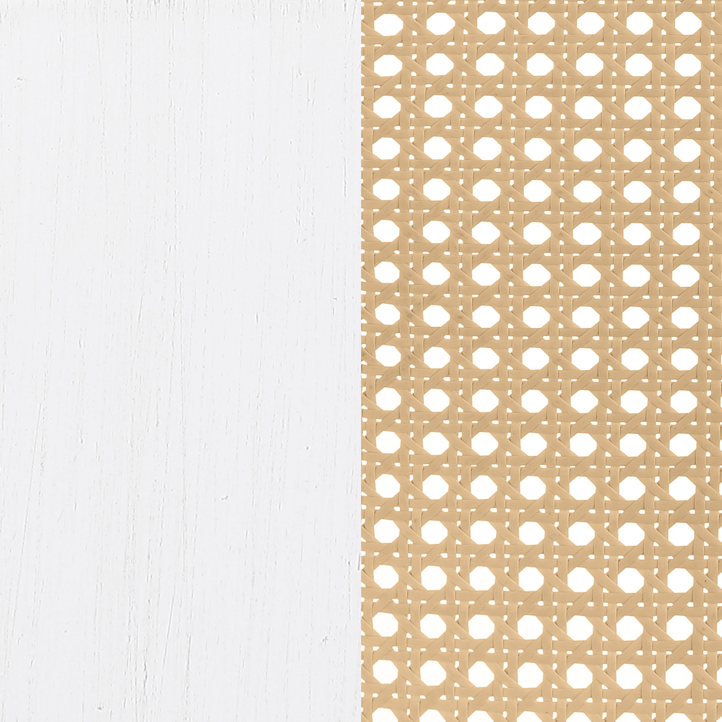Lanewood Open Cane Webbing Metal Eastern King Bed White — view 11