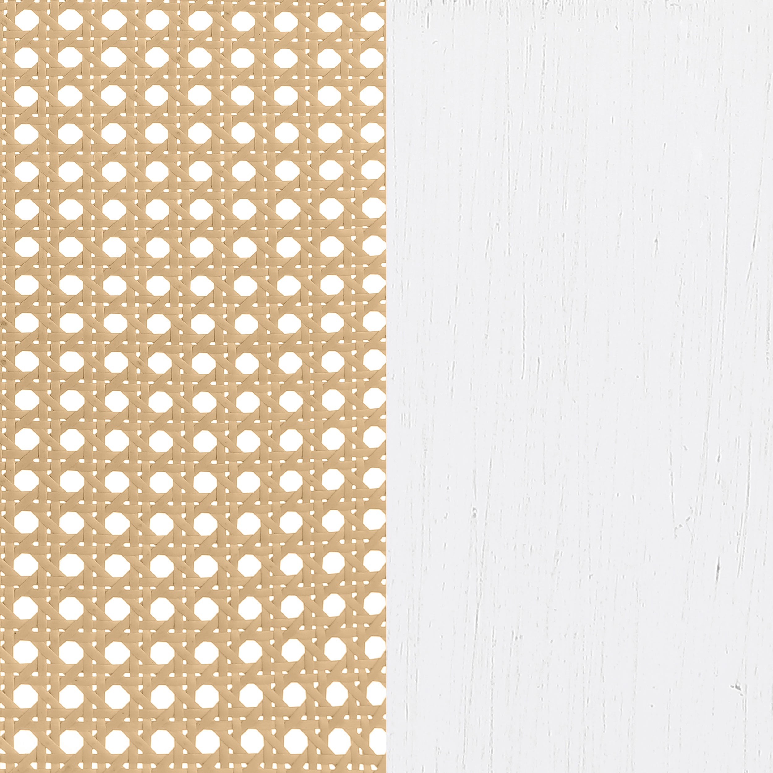 Lanewood Open Cane Webbing Metal Queen Bed White — view 11