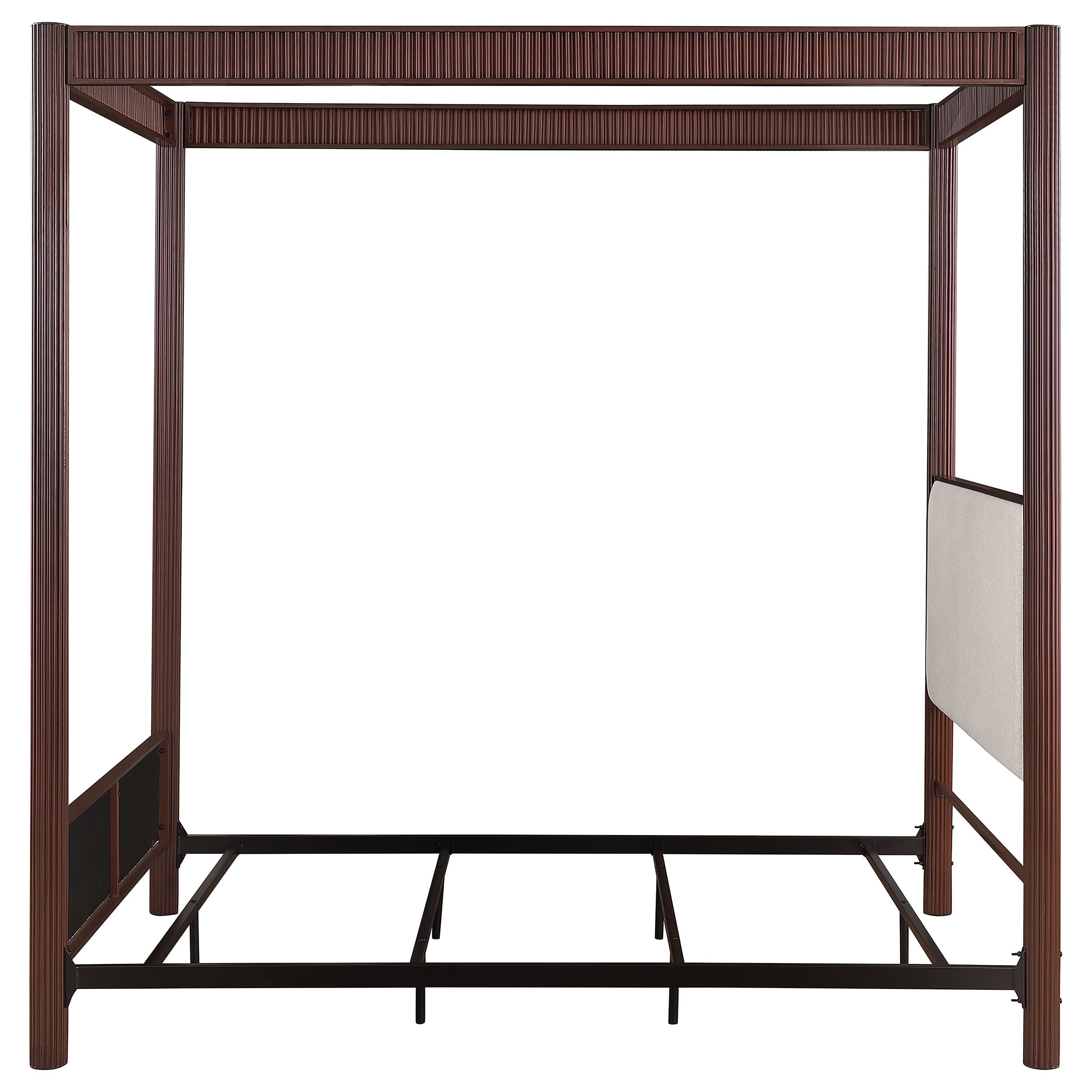 Zimmerlee 89-inch Metal Eastern King Canopy Bed Rust Brown — view 5
