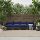 Luxurious Wicker Patio Sectional With Weather Resistant Sunbrella Cushions