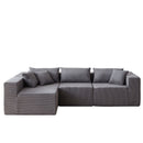 Modular L Shaped Sectional Compressed Sofa, Free Combination