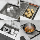 Undermount Workstation Kitchen Sink Stainless Steel Single Bowl