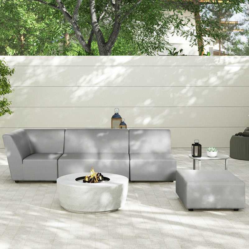 Cleo - Modular Upholstered Patio Ottoman Axroma Olefin