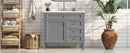 Bathroom Vanity & Top Sink, Modern Bathroom Storage Cabinet With 2 Drawers And A Tip-Out Drawer