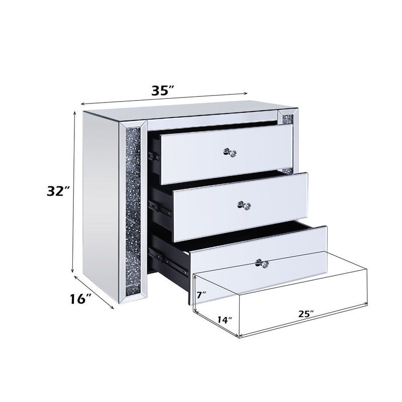 Noralie - Accent Table - Mirrored - 32"