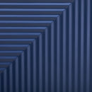 Side Cabinet With Adjustable Shelves And Geometric Door Panels - Navy Blue