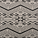 Kiki - Rectangular Pouf Ottoman Floor Cushion Natural - Black