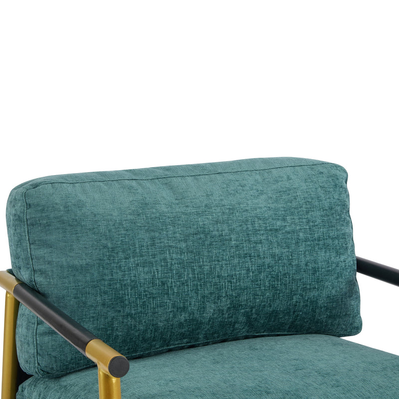 Modern Accent Chair With Plush Cushions, Cozy Seating
