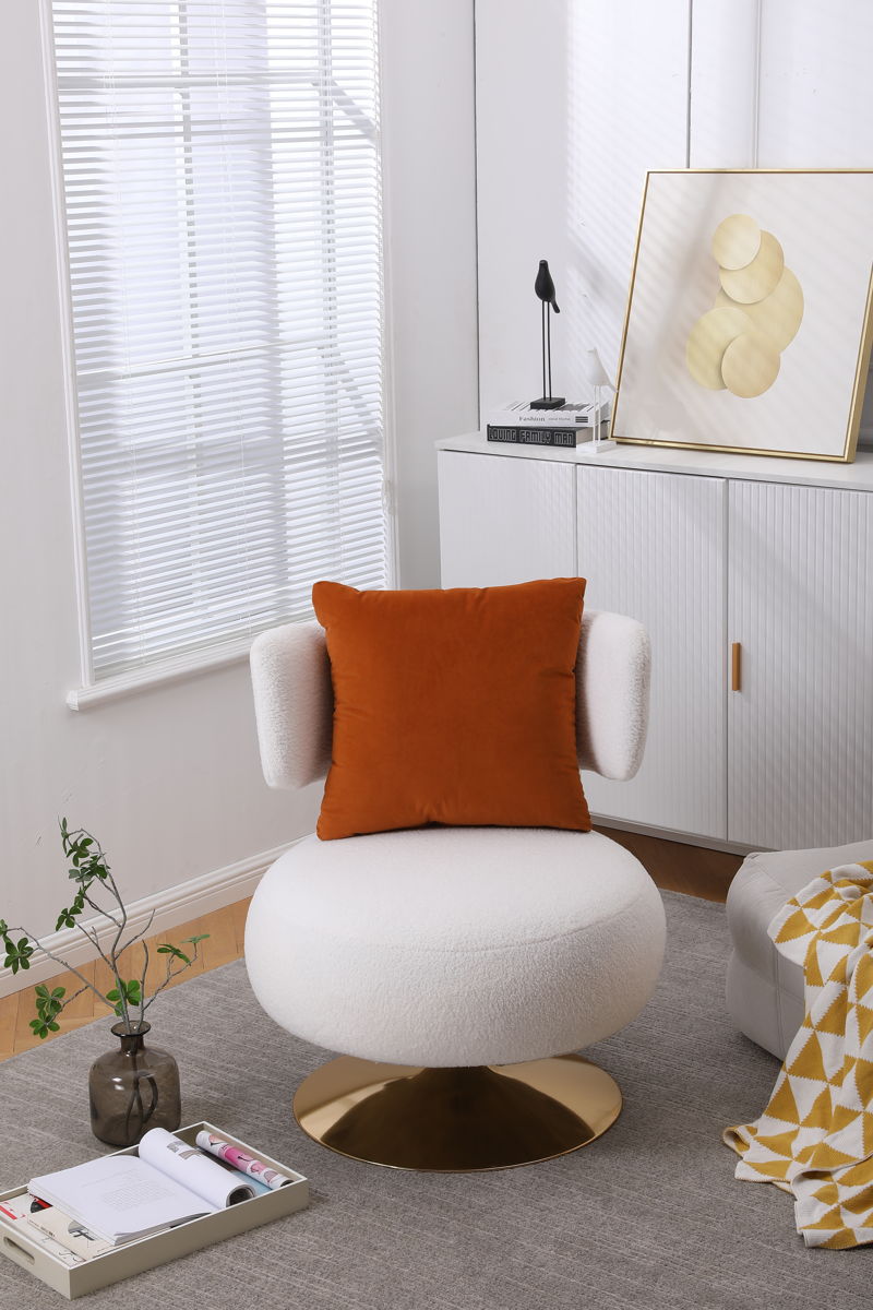 Swivel Accent Chair Armchair, Round Barrel Chair For Living Room Bedroom