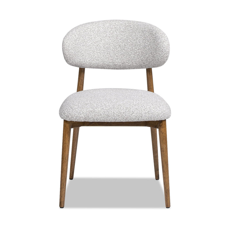 Locke - Modern Upholstered Dining Chair With Frame - Salt / Pepper