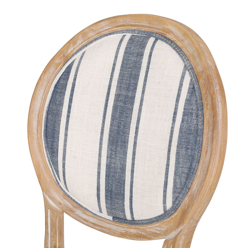 French Country Inspired Dining Chair With Iconic Round Backrest