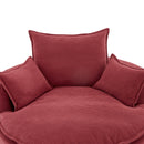 360° Swivel Accent Barrel Chair With Dual Layer Cushion And 3 Removable Pillows
