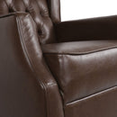 Amedou - Contemporary Tufted Wingback Rocking Chair - Dark Brown