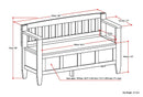 Brooklyn - Entryway Storage Bench - Medium Saddle Brown