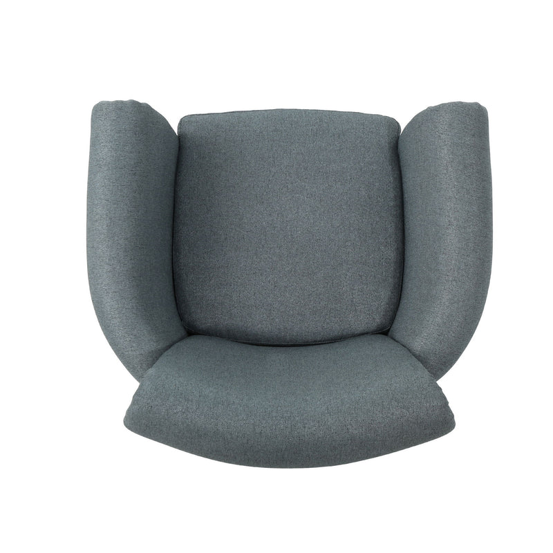 Elegant Club Chair With Nailhead Trim And Birch Wood Legs