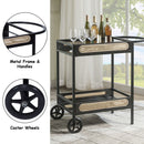 Colson - Serving Cart - Black Finish - Atlantic Fine Furniture Inc