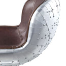 Brancaster - Adjustable Stool With Swivel - Vintage Brown Top Grain Leather & Aluminum