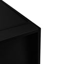 Kitchen Pantry Storage Cabinet, Modern Buffet Cabinet With Kitchen Cart, Tall Kitchen Hutch Cabinet With Microwave Stand, Food Pantry Cabinet With 3 Rattan Doors And Adjustable Shelves - Black