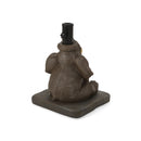 Charming Elephant Umbrella Base With Concrete Design - Gray