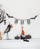 Iron Boo Banner With Bats, For Halloween Holiday Decor - Black / Gray / Orange