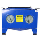Bench Top Portable Sand Blaster Cabinet Kit 25 Gallon With 80 Psi Capacity - Blue
