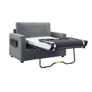 Sleeper Sofa With Foldable Mattress, USB Ports, Side Table & Storage Pocket