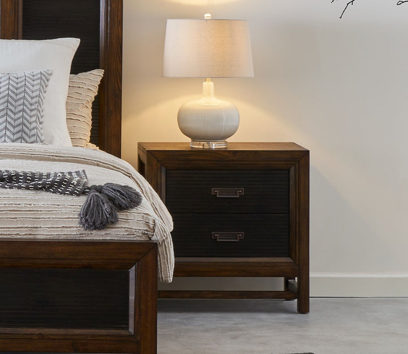 Branson - 2 Drawer Nightstand, Two Tone - Brown