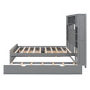 Bed With All In One Cabinet, Shelf And Sockets, Trundle