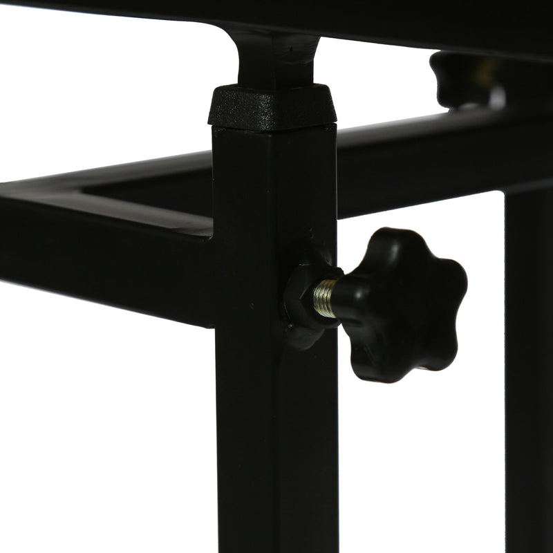 Modern Industrial Bed Laptop Table With C - Shape Design And Adjustable Height - Natural