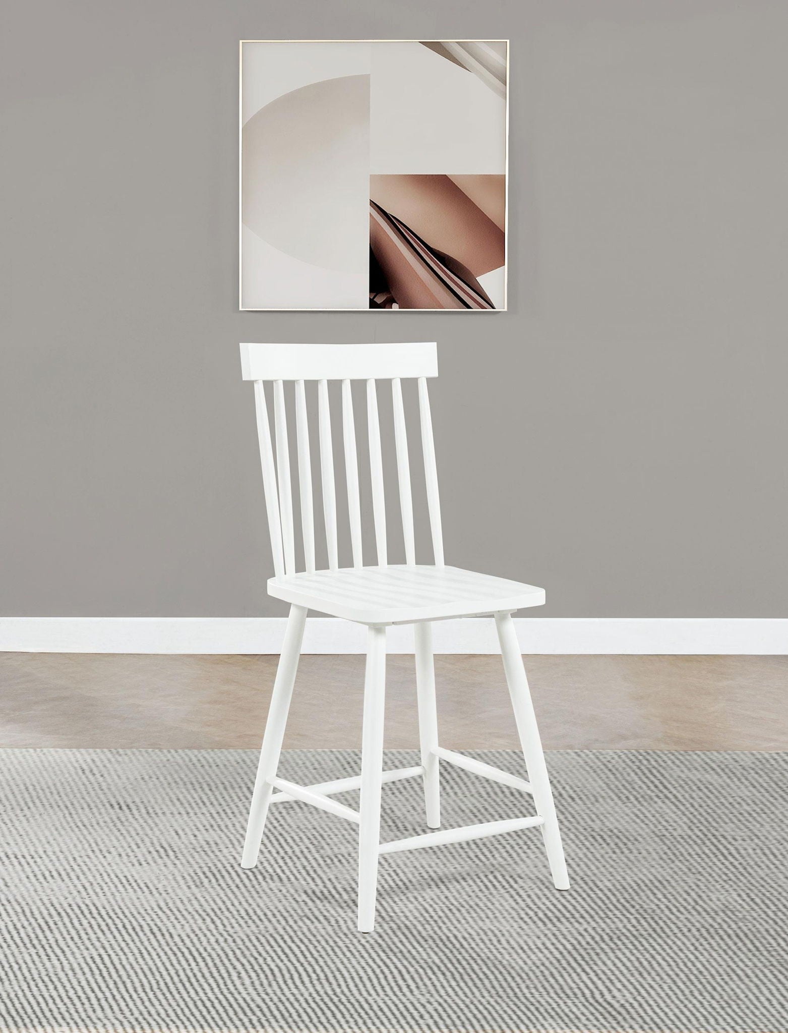 Andrews Windsor Counter Height Dining Side Chair White (Set of 2) - Atlantic Fine Furniture Melbourne FL