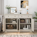 Vintage Sideboard With 2 Drawers And Four Doors For Living Room