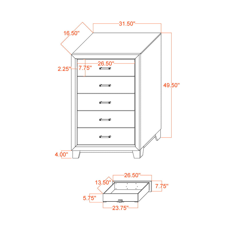 Urban - 5 Piece Set With Bookcase