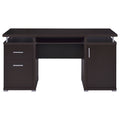 Modern Office Computer Desk With 2 Drawers, Adjustable Shelf, Slide Out Keyboard Tray
