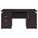 Modern Office Computer Desk With 2 Drawers, Adjustable Shelf, Slide Out Keyboard Tray