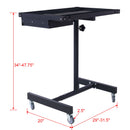 Adjustable Tear Down Work Table With Drawer For Garages, Repair Shops, And Diy, Portable, (4) 2.5" Swivel Casters, 220 Pound Capacity, Rubber Corners, Heavy Duty Steel