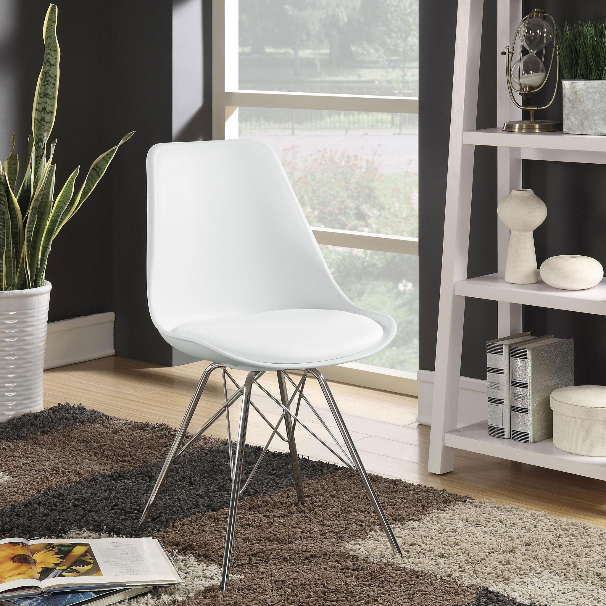 Juniper Polypropylene Dining Side Chair White (Set of 2) - Atlantic Fine Furniture Melbourne FL